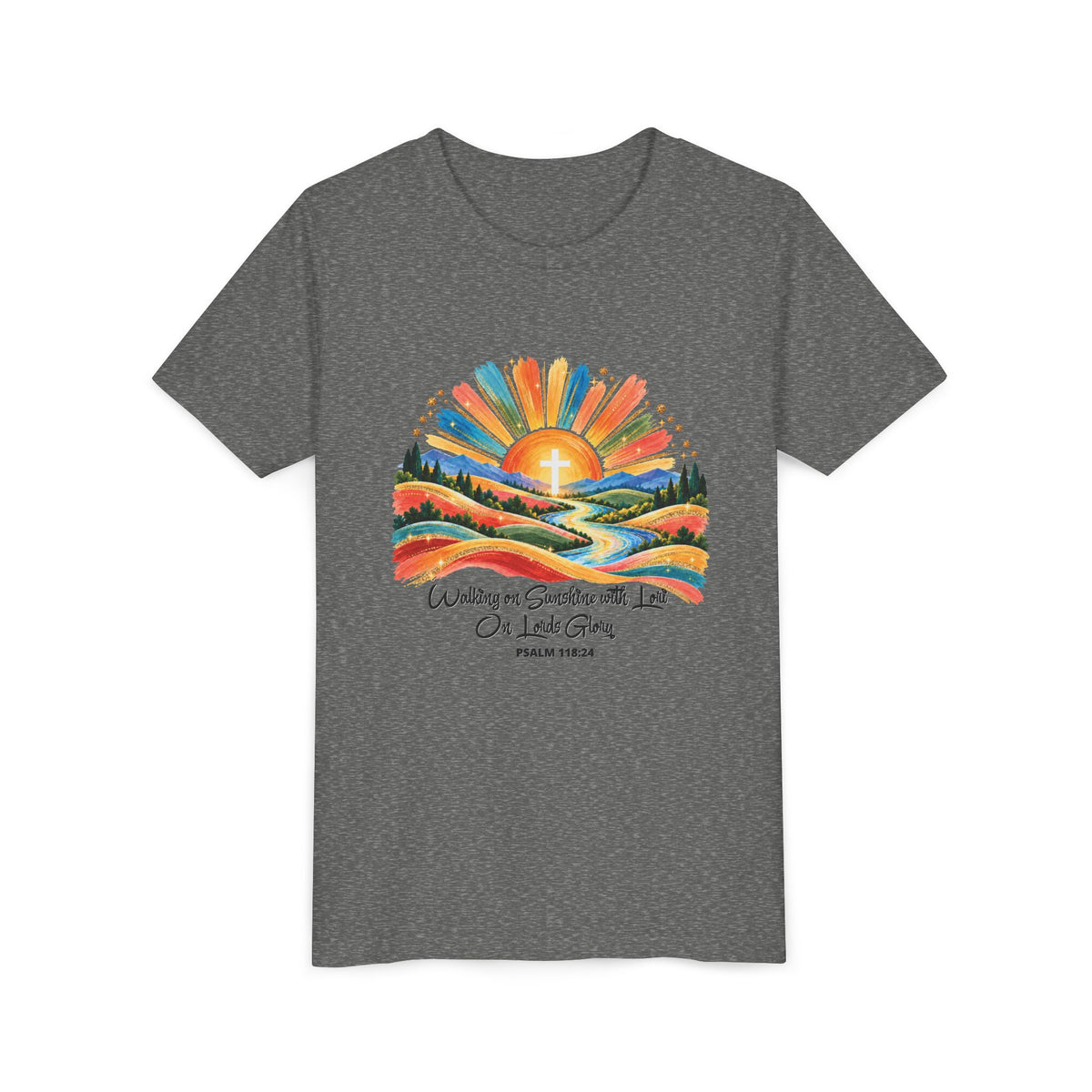 Youth Short Sleeve Tee – Walking On Sunshine with Lords Glory Design