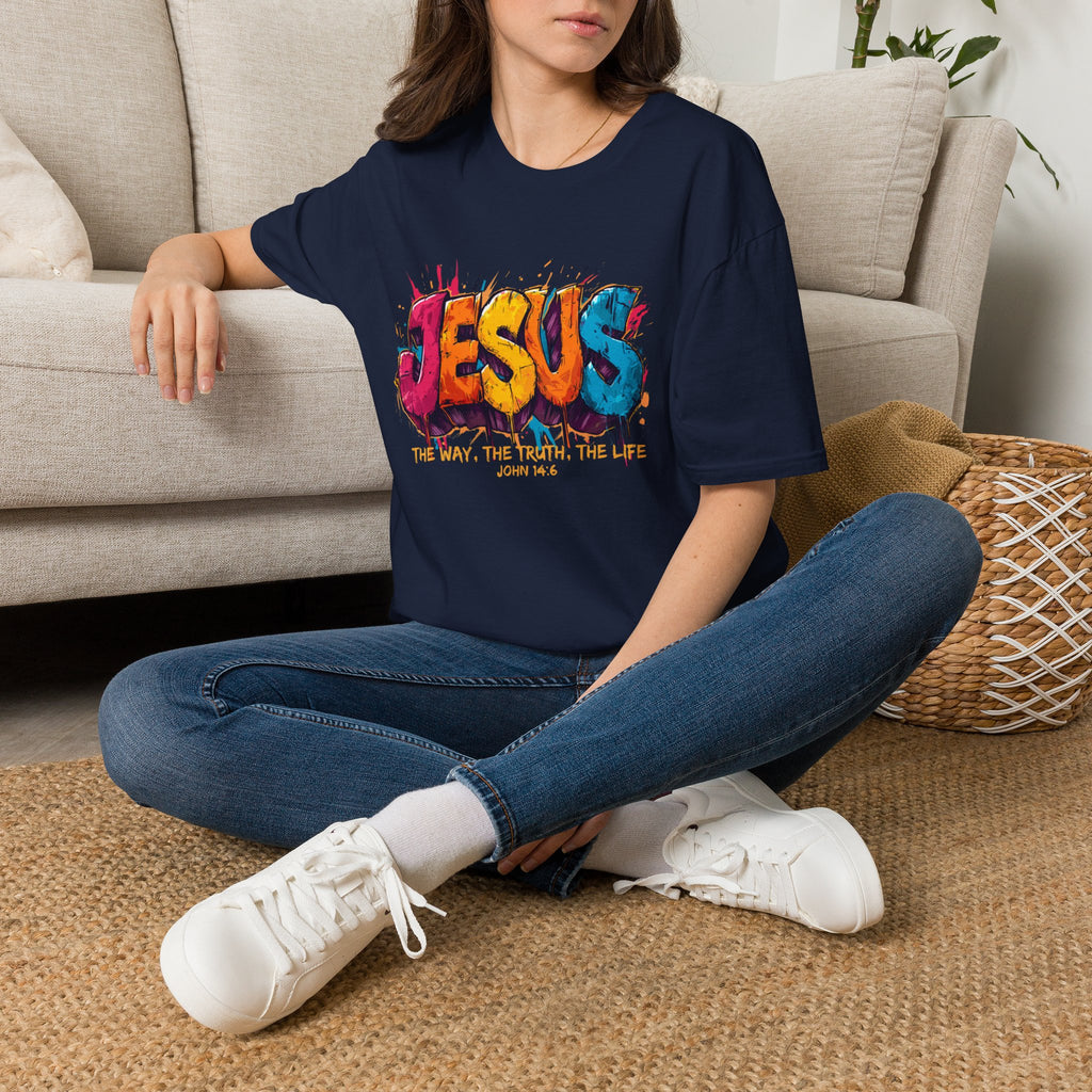JESUS  Splash T-Shirt | Colorful Street Art Christian Tee