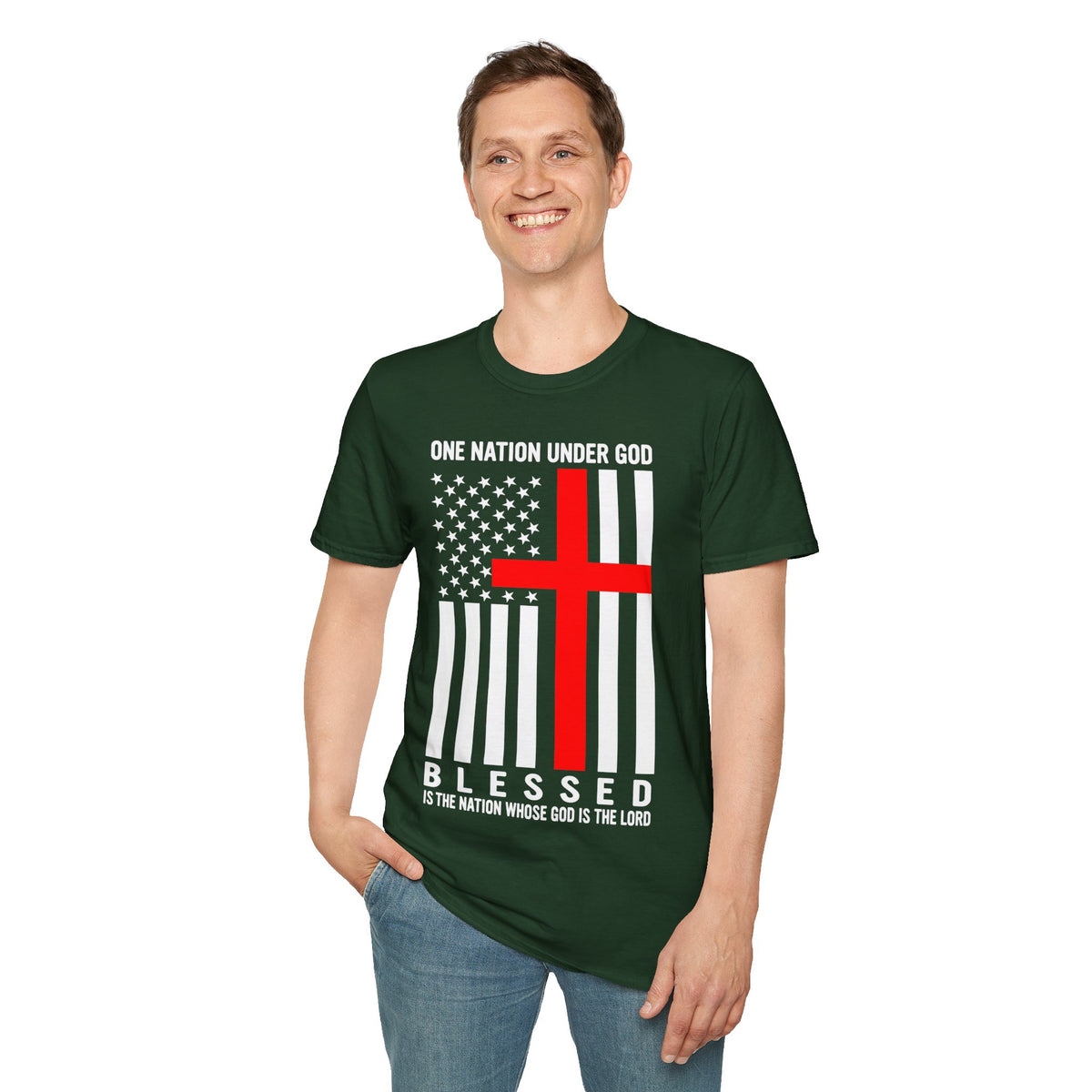 One Nation Under GOD - Mens Womans Softstyle T-Shirt