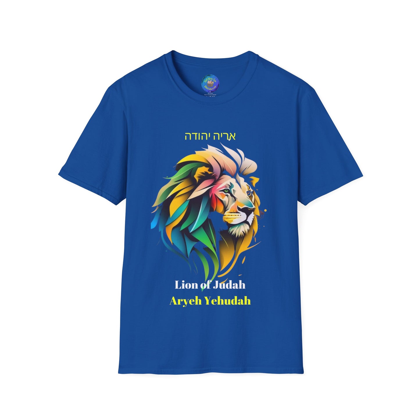 Lion of Judah אריה יהודה Aryeh Yehudah Mens & Womans Softstyle T-Shirt