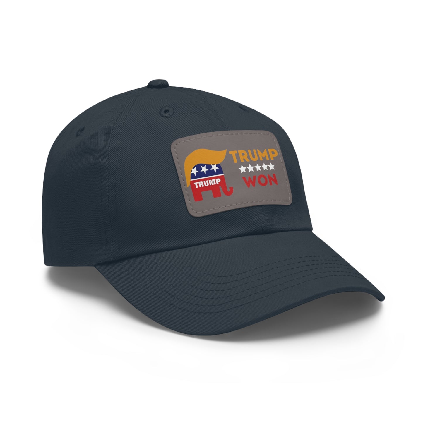 Trump Won Mom and Dad Hat with Leather Patch (Rectangle)