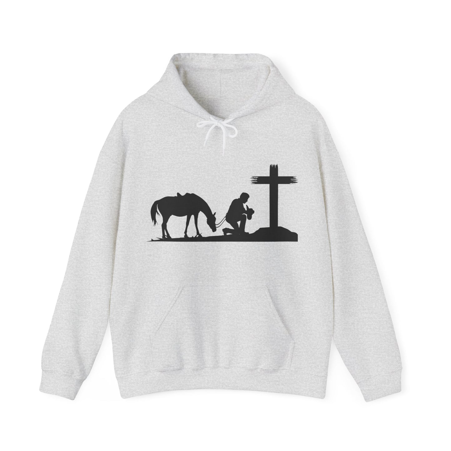 Prayer - when life gets to hard to stand - Kneel - Unisex Heavy Blend Hooded Sweatshirt