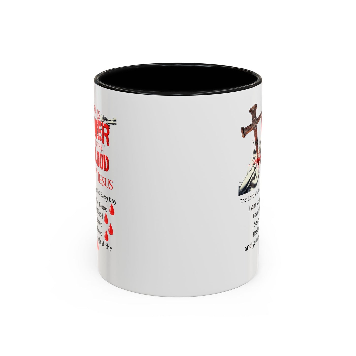 The Power of the Blood of Jesus Accent Coffee Mug (11, 15oz)