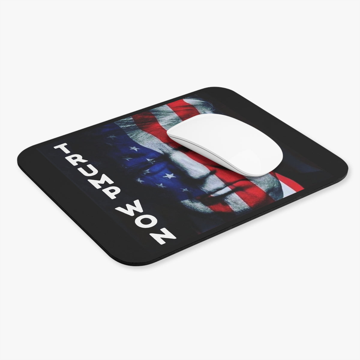 Patriotic Mouse Pad, Trump Won America Red White Blue Desk Mat, Office Decor, Gaming Accessory, Rectangle Mousepad