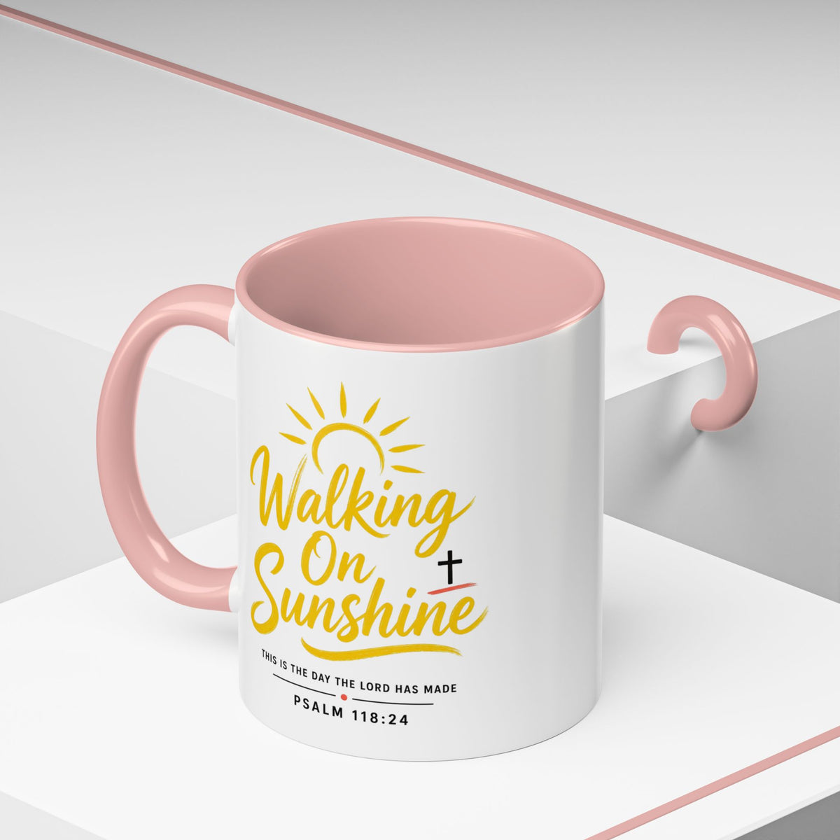 Walking on Sunshine Psalms 118:24  Accent Coffee Mug (11, 15oz)