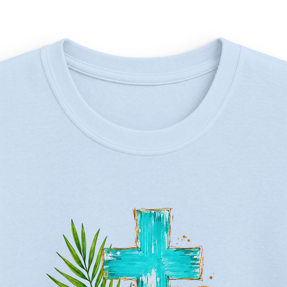 Kids Tee — Sunshine & Jesus Floral Cross Christian Graphic