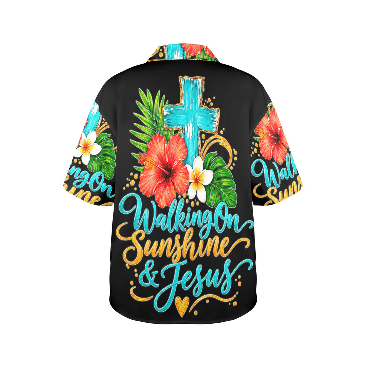 Women's All Over Print Hawaiian Shirt （Made in USA，Ships to USA Only）