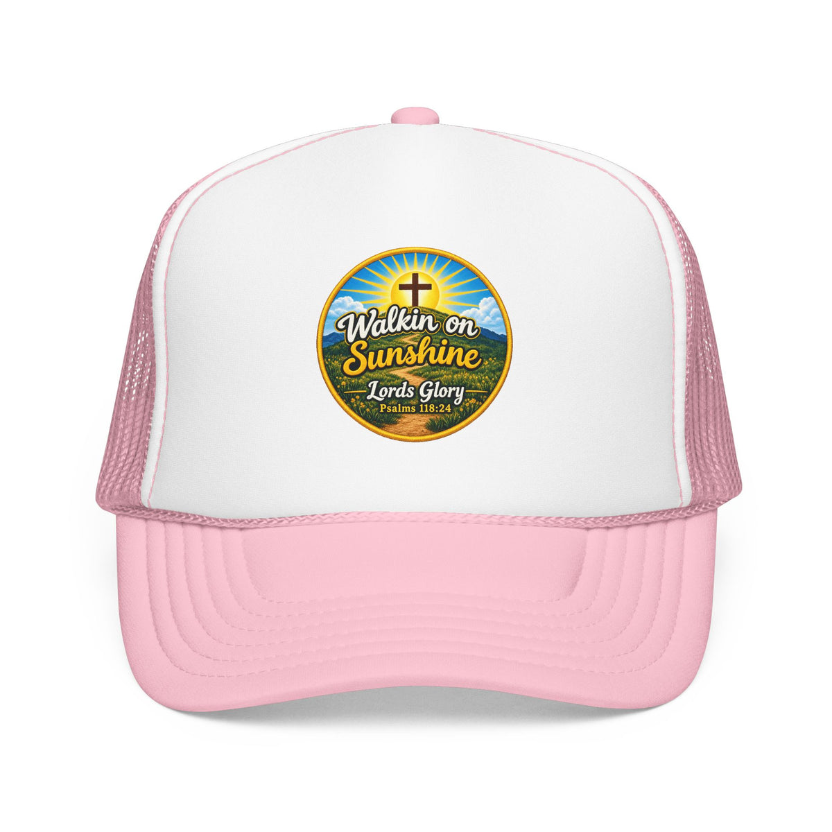 Walkin' on Sunshine Trucker Hat — 'Lord's Glory with Lori' Christian Mesh Cap