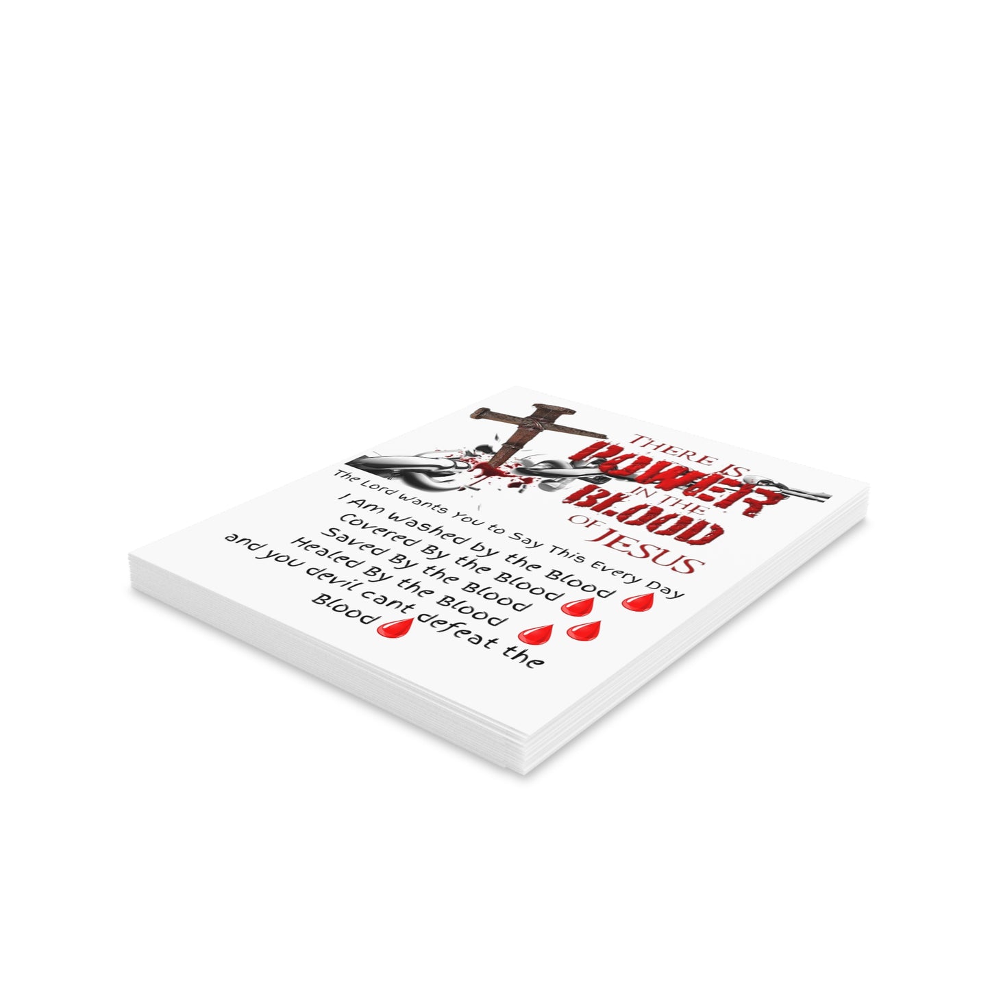 The Power of the Blood of Jesus - Greeting cards (8, 16, and 24 pcs)