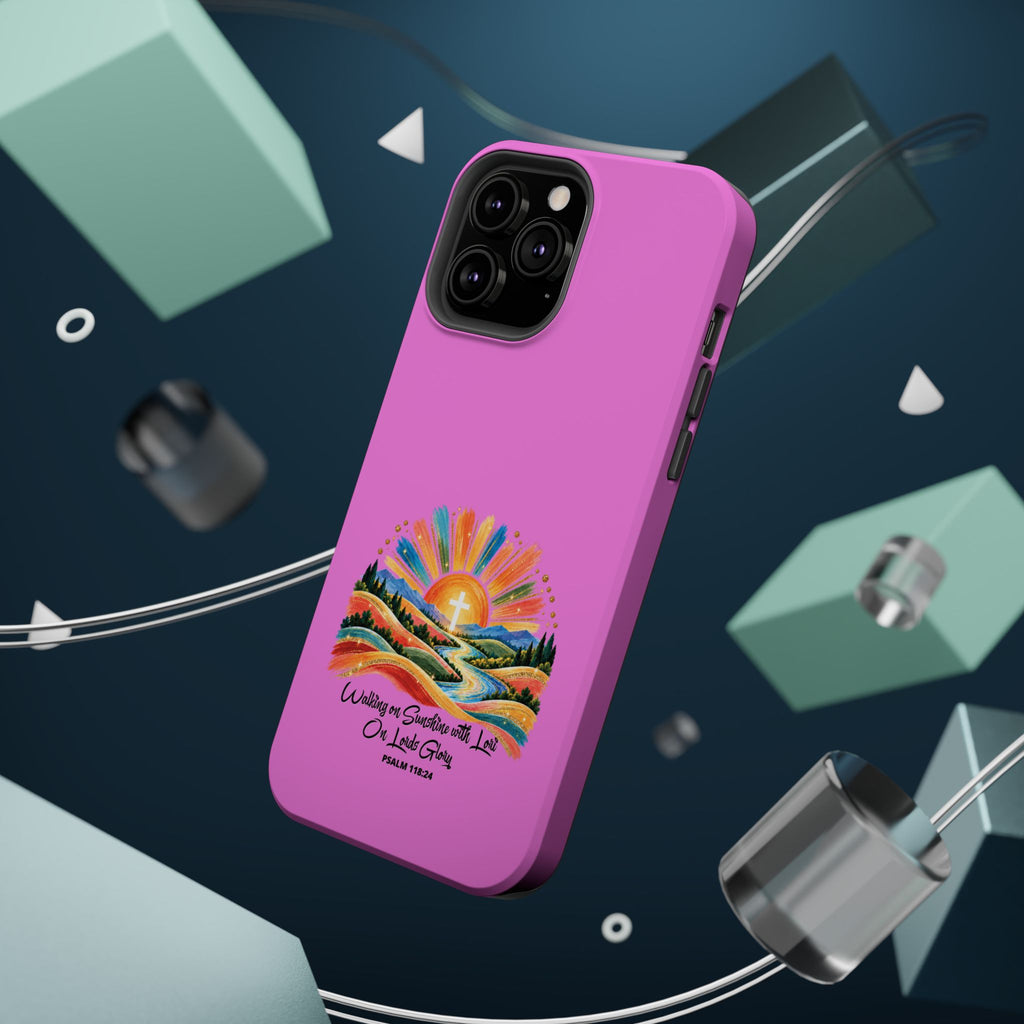 Magnetic Phone Case – “Walking on Sunshine with Lords Glory” Sunrise Design