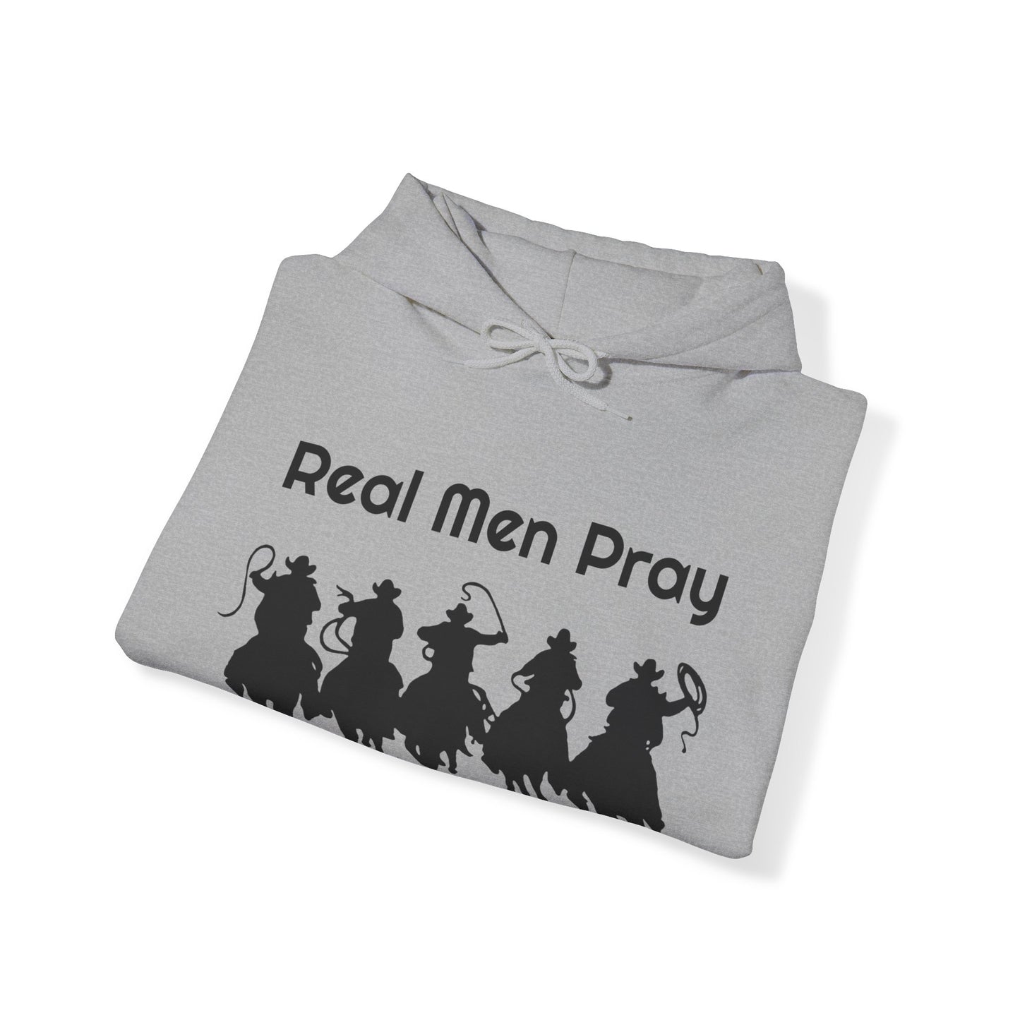 Real Men Pray - Cowboys - Unisex Heavy Blend Hooded Sweatshirt