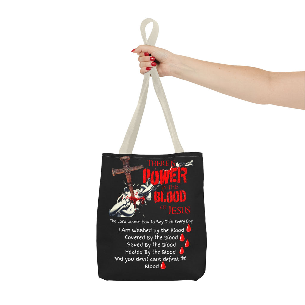 Tote — "The Power of the Blood of Jesus" Inspirational Christian Tote Bag
