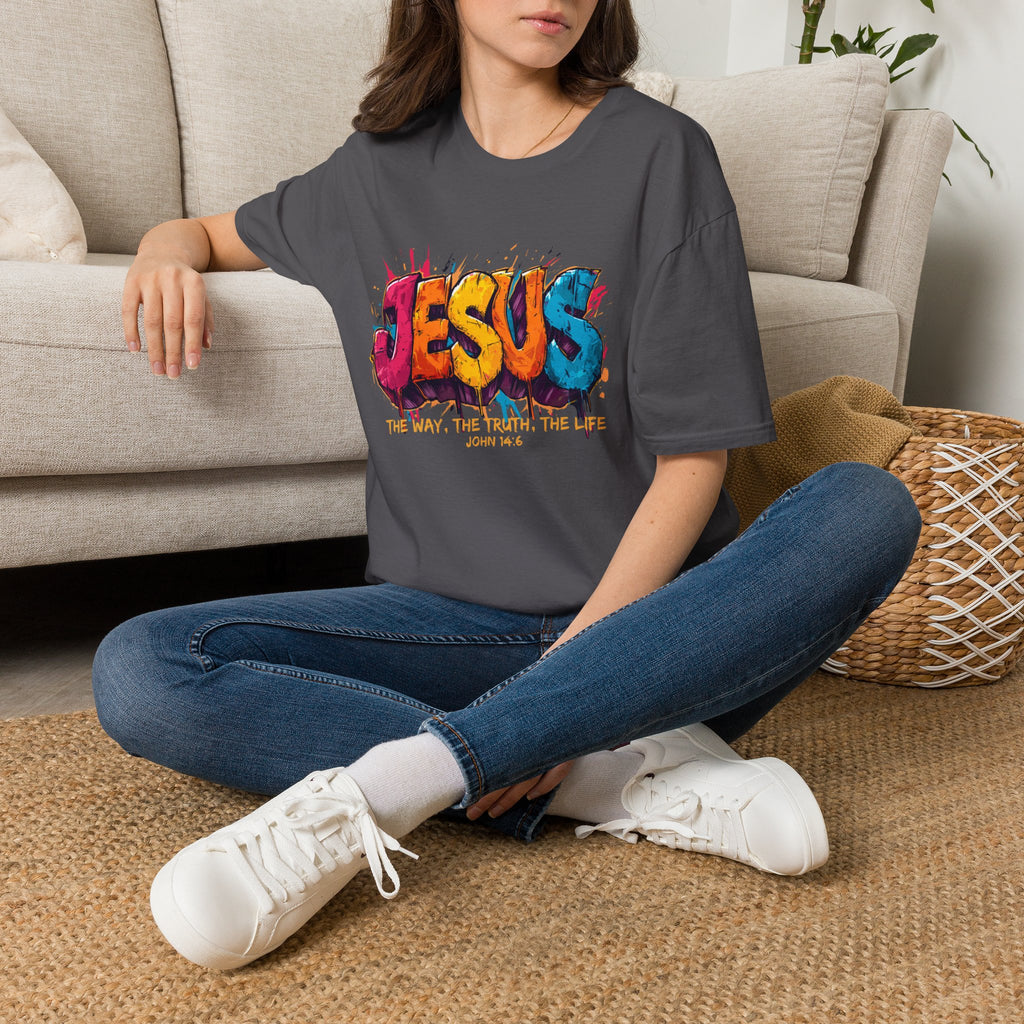 JESUS  Splash T-Shirt | Colorful Street Art Christian Tee