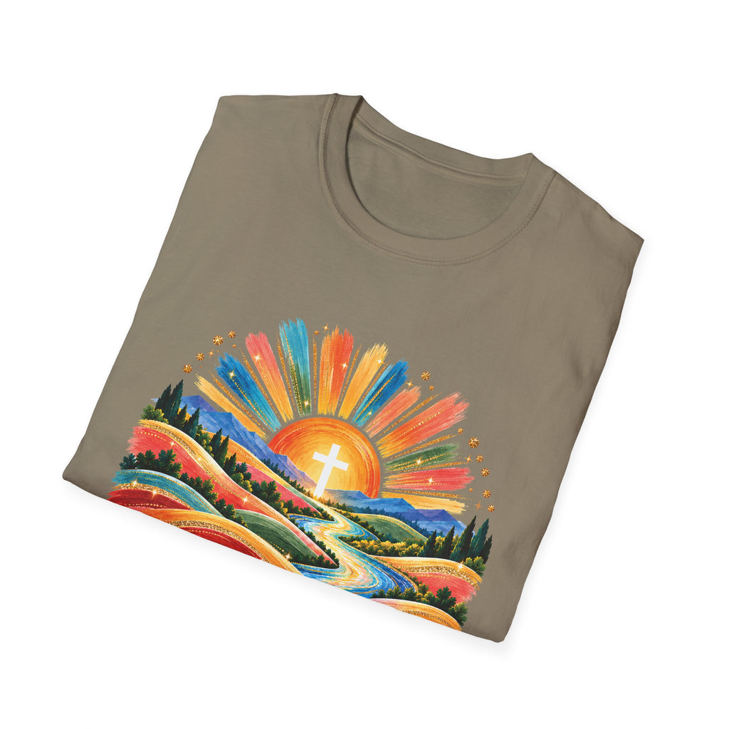 Walking On Sunshine with Lords Glory - with Lori Faith and Hope Christian Sunrise T-Shirt