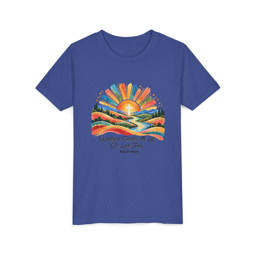 Youth Short Sleeve Tee – Walking On Sunshine with Lords Glory Design