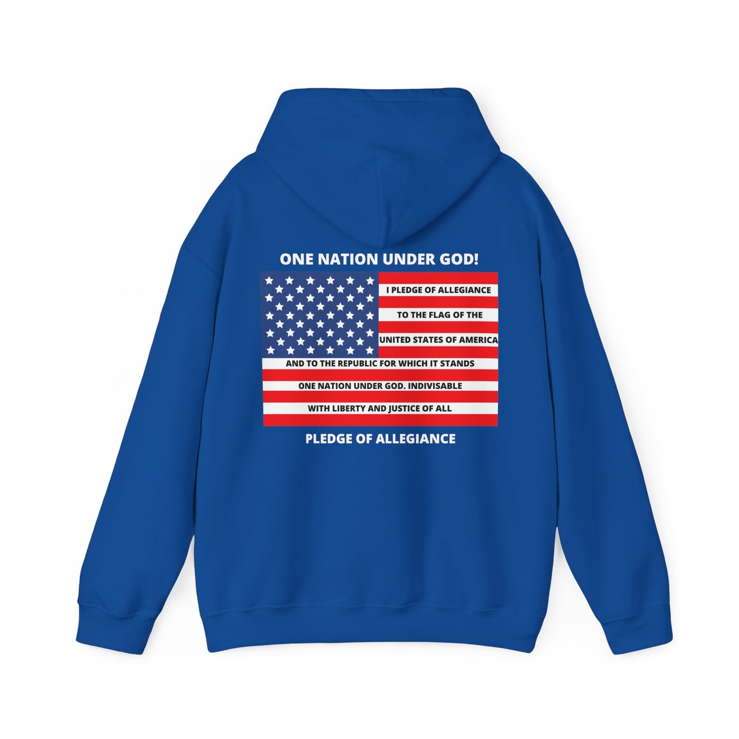 Pledge of Allegiance One Nation under GOD! Unisex Heavy Blend Hooded Sweatshirt