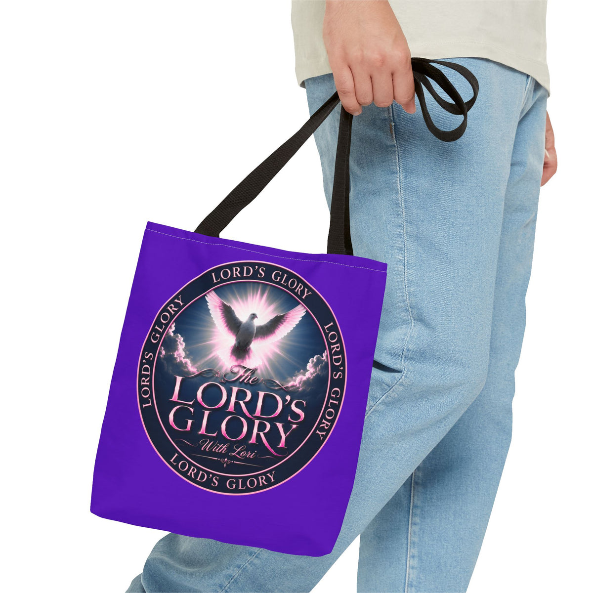 Inspirational 'The Lord's Glory with Lori' Tote Bag — Christian Faith AOP Shopper