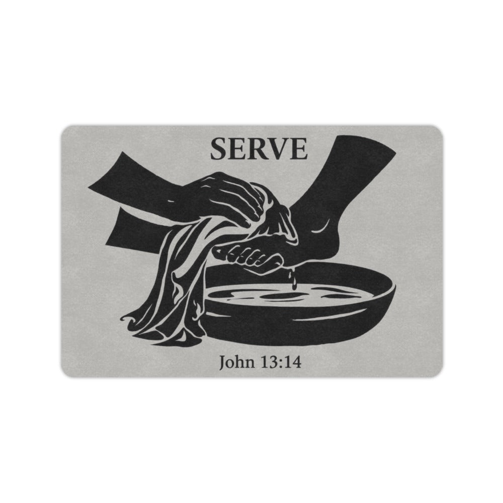 Serve John 13:14 - Doormat 23.6"x15.7"  Made In usa