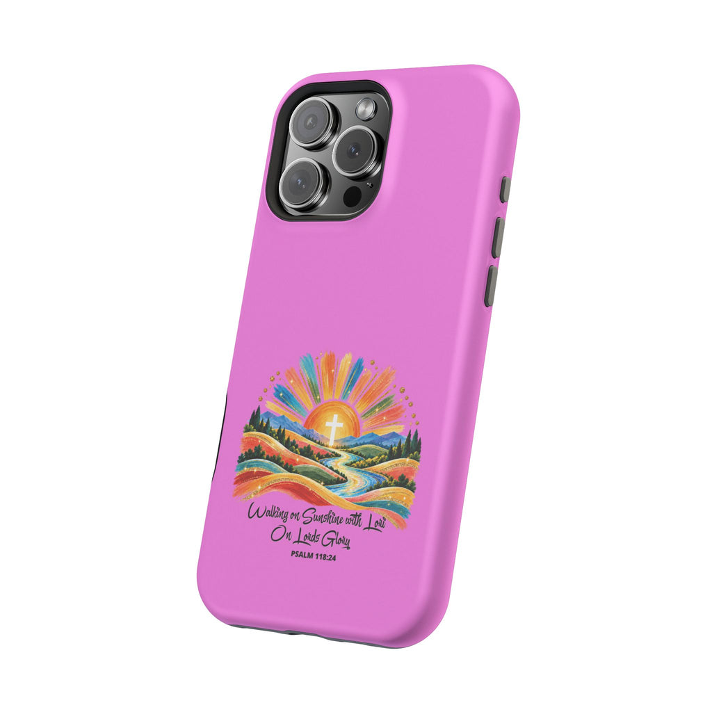 Magnetic Phone Case – “Walking on Sunshine with Lords Glory” Sunrise Design