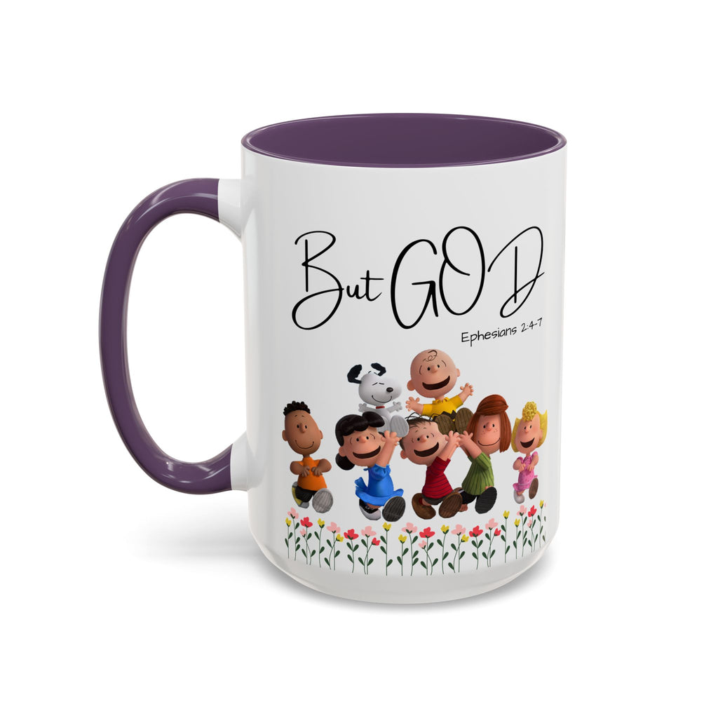 But God Scripture Coffee Mug — Genesis 50:20 Inspirational Heart Accent Mug (11/15oz)