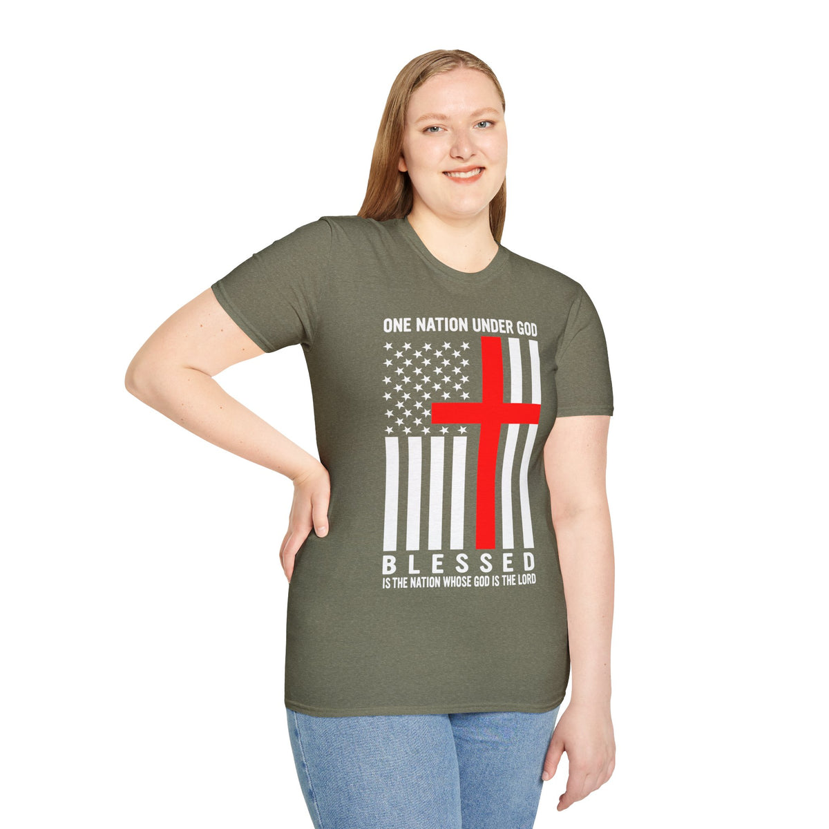 One Nation Under GOD - Mens Womans Softstyle T-Shirt