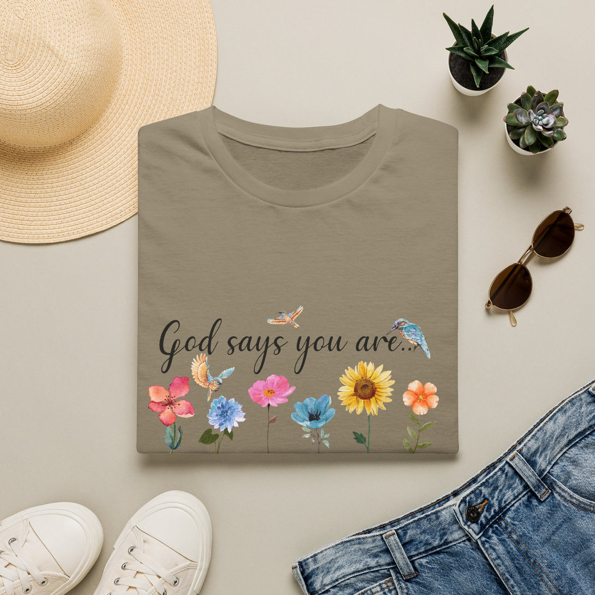 God Says You Are Loved Wildflower T-Shirt