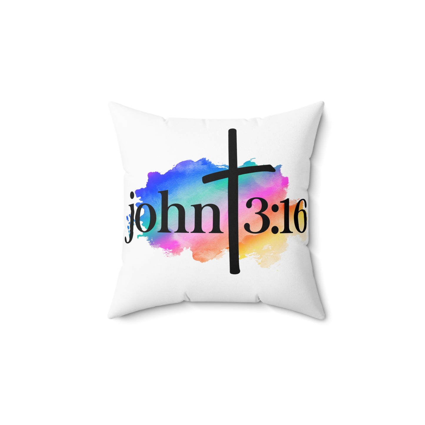 WORTHY, JOHN 3:16 - Blessed Polyester Square Pillow