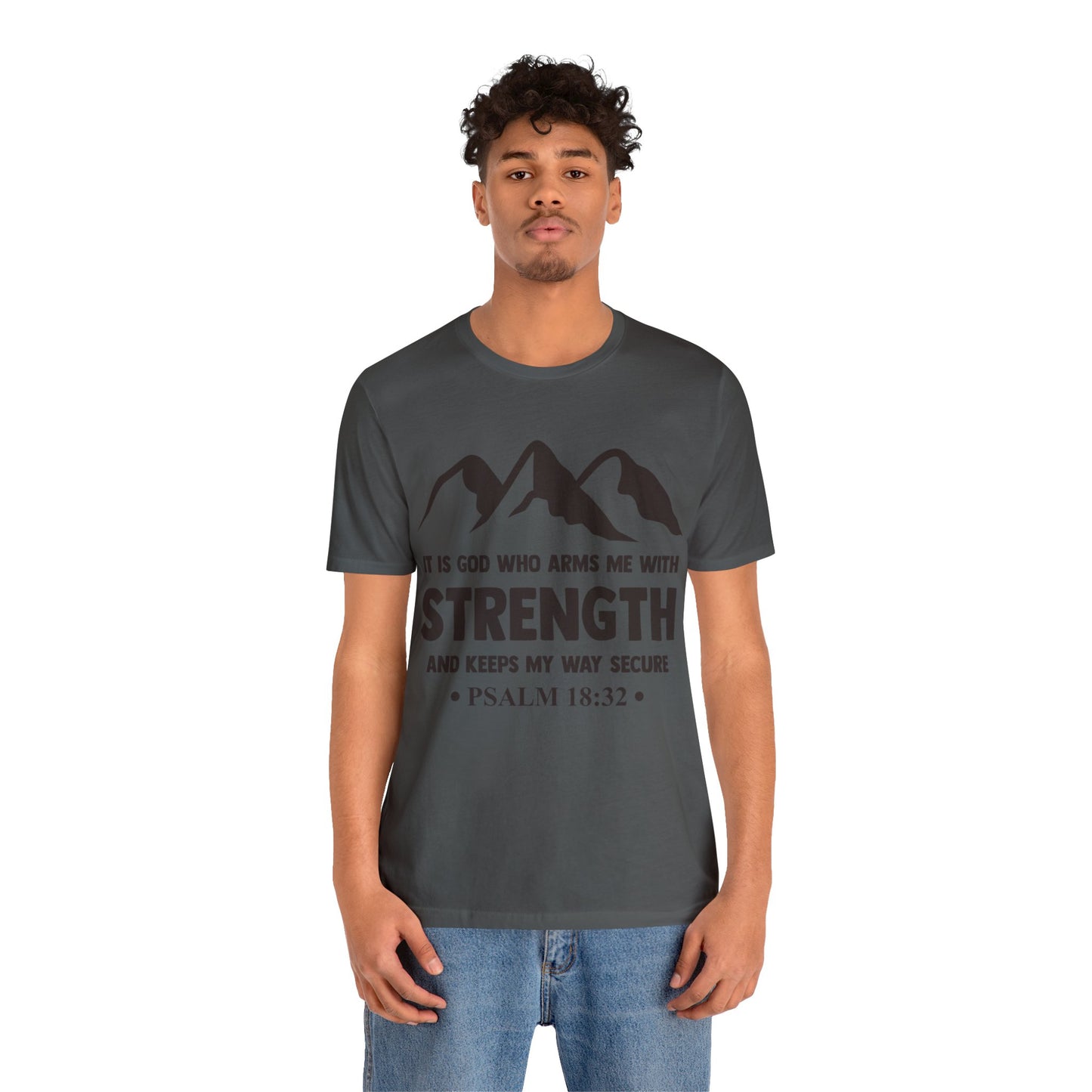 Strength in GOD - Unisex Jersey Short Sleeve Tee