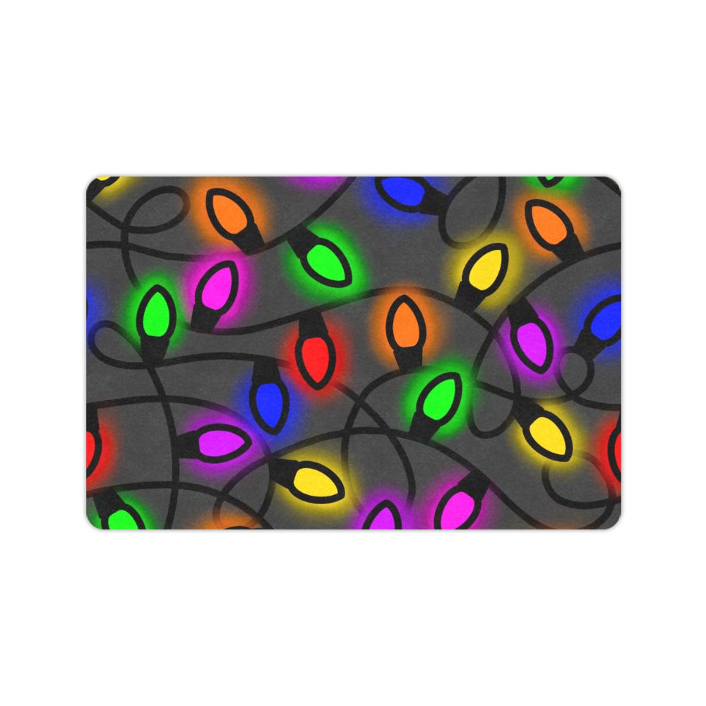 Christmas Lights Doormat 23.6"x15.7"  Made In QUEEN