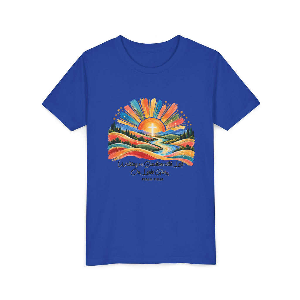 Youth Short Sleeve Tee – Walking On Sunshine with Lords Glory Design