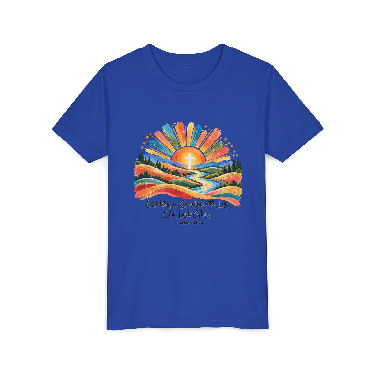 Youth Short Sleeve Tee – Walking On Sunshine with Lords Glory Design