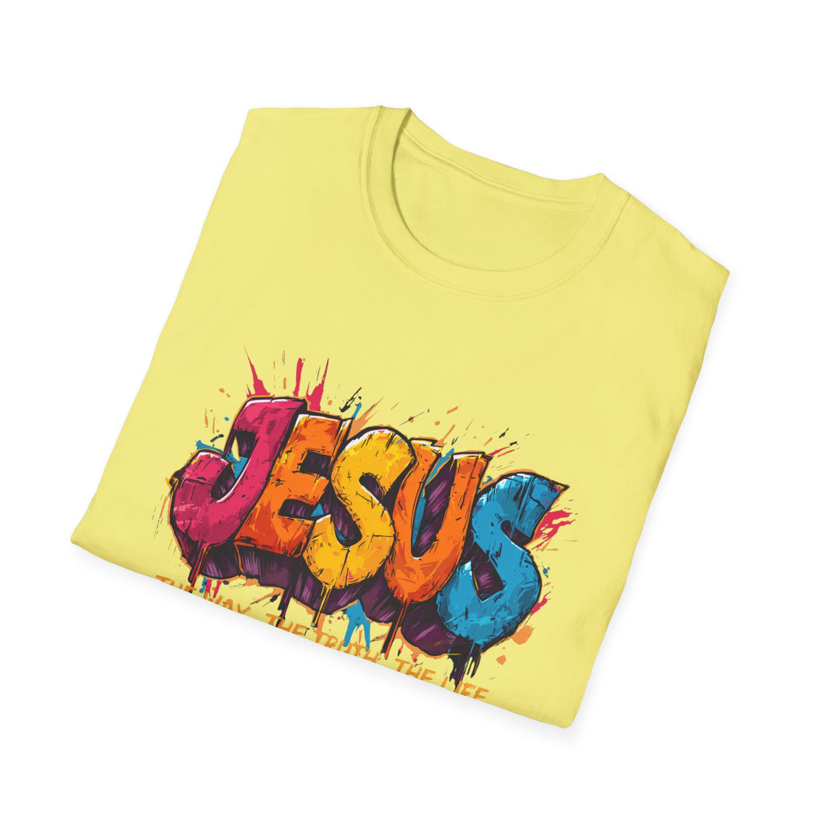 JESUS  Splash T-Shirt | Colorful Street Art Christian Tee