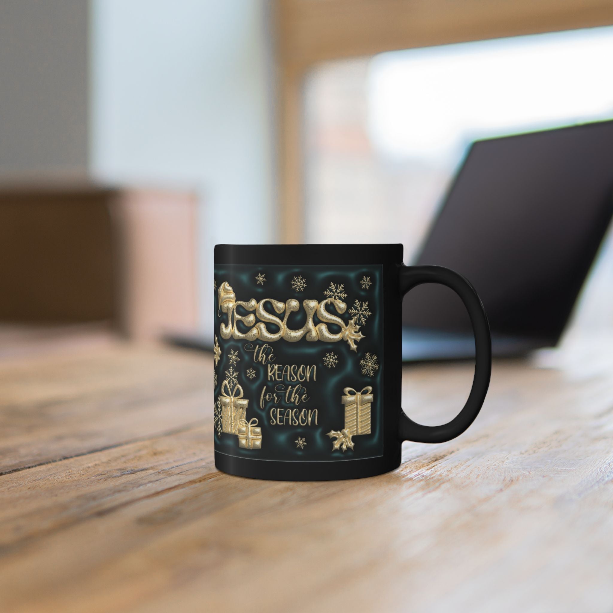 Jesus The Reason for the Season Mug, Christmas Coffee Cup, Holiday Gift, Religious Mug, Advent Celebration Drinkware
