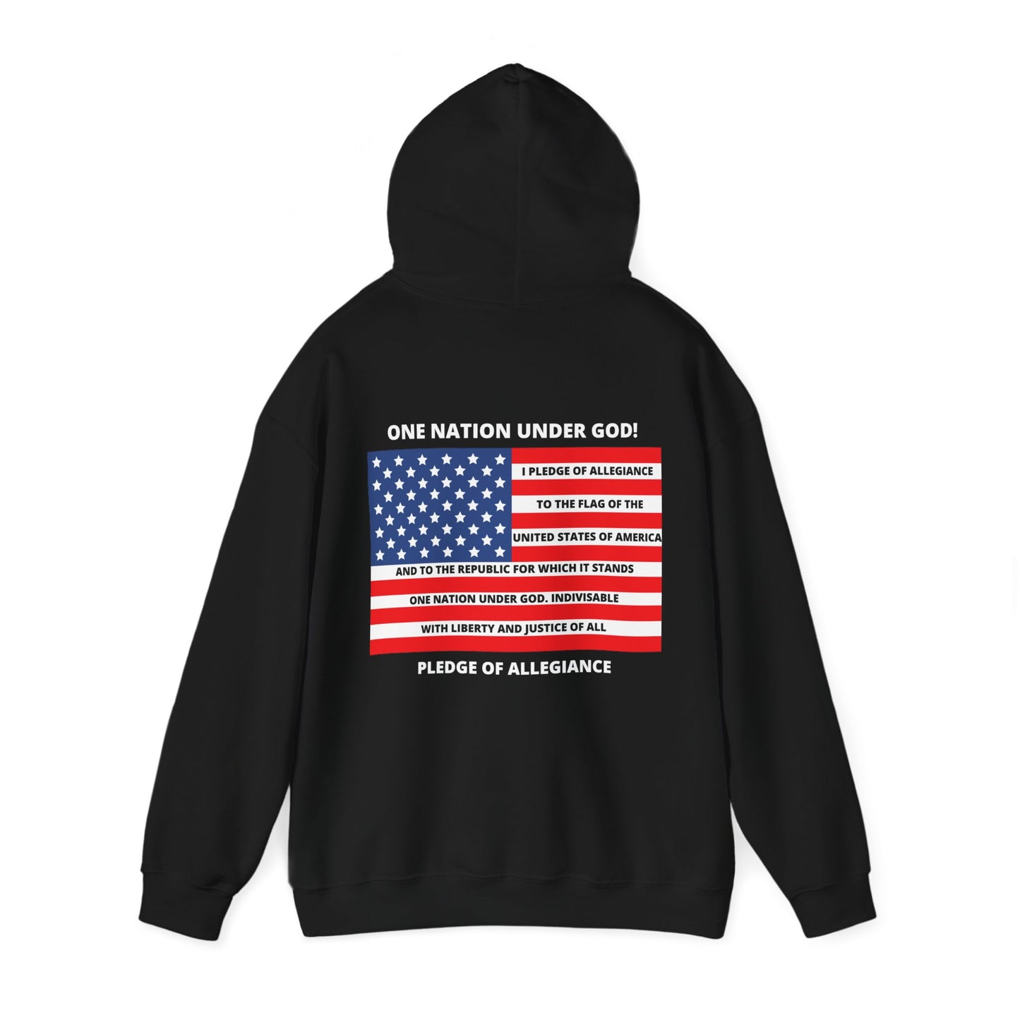 Pledge of Allegiance One Nation under GOD! Unisex Heavy Blend Hooded Sweatshirt