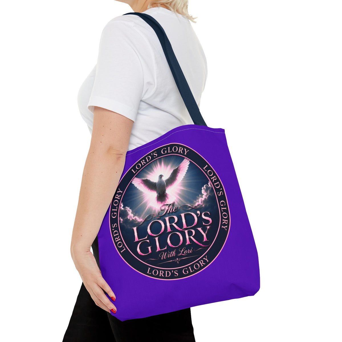 Inspirational 'The Lord's Glory with Lori' Tote Bag — Christian Faith AOP Shopper