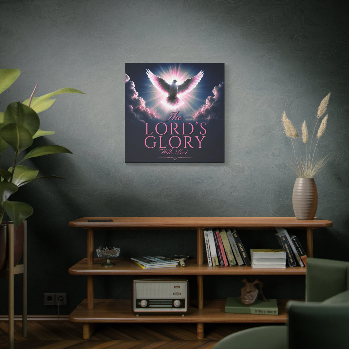 Christian Wall Art Canvas - "The Lord's Glory with Lori" Dove Print