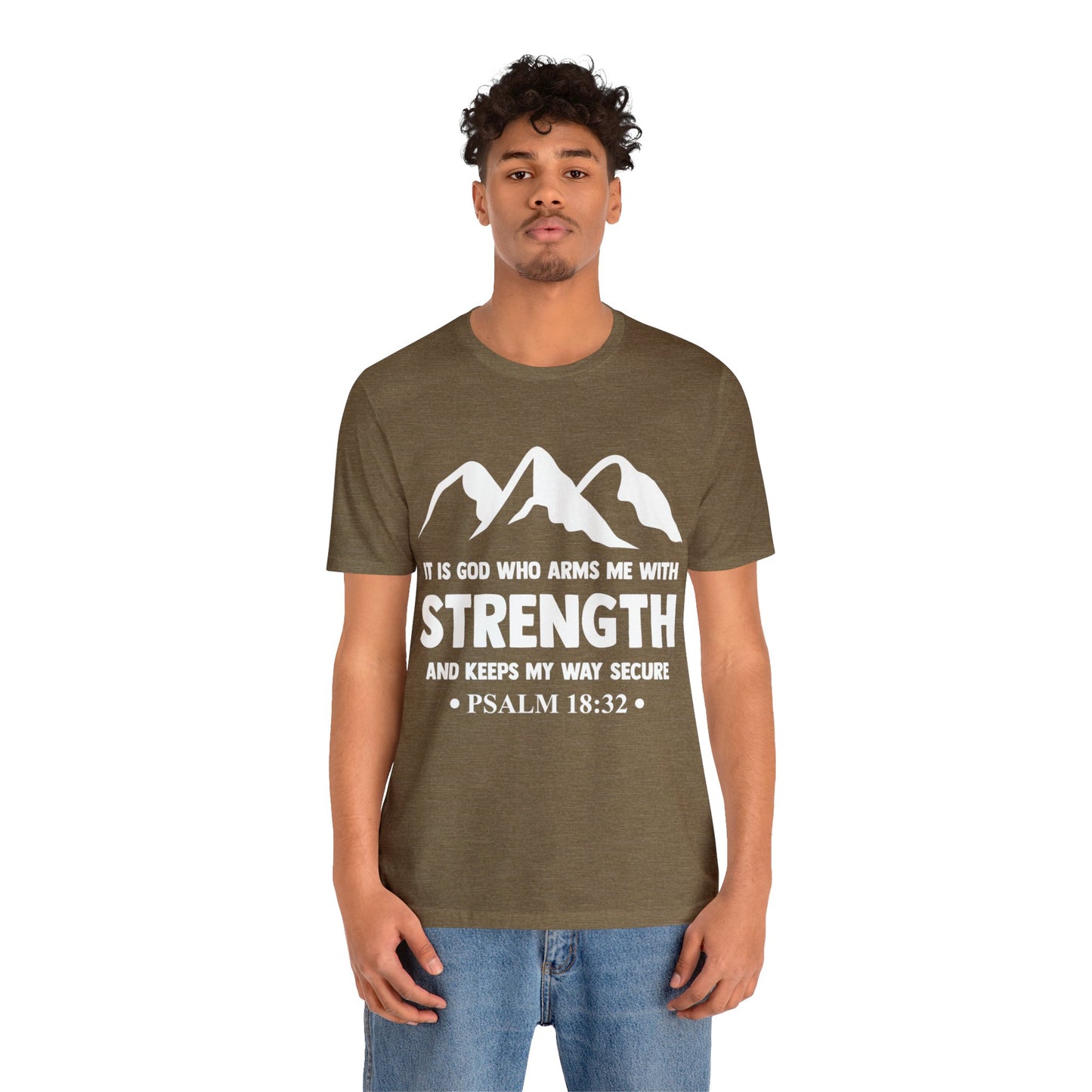 Strength in GOD - Unisex Jersey Short Sleeve Tee