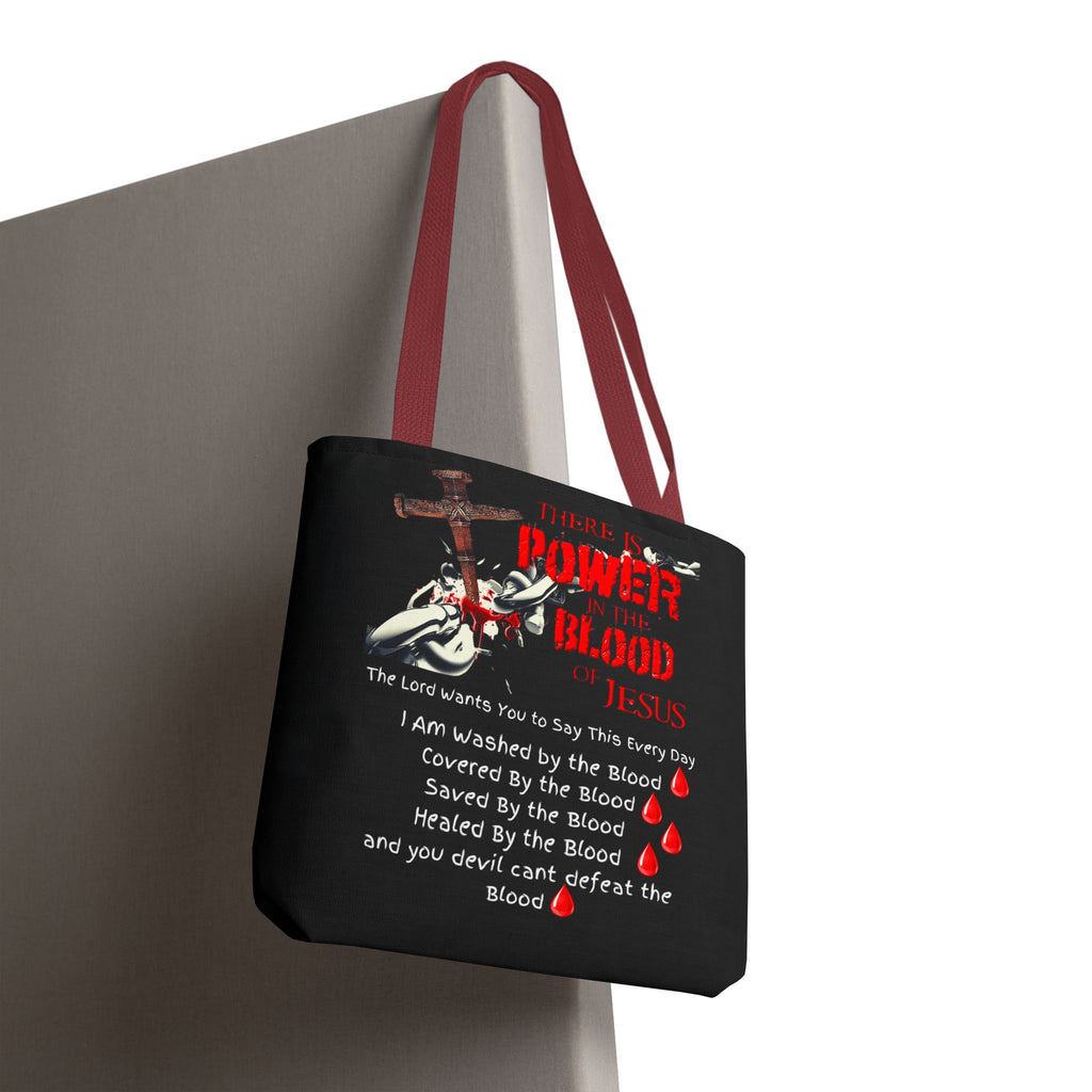 Tote — "The Power of the Blood of Jesus" Inspirational Christian Tote Bag