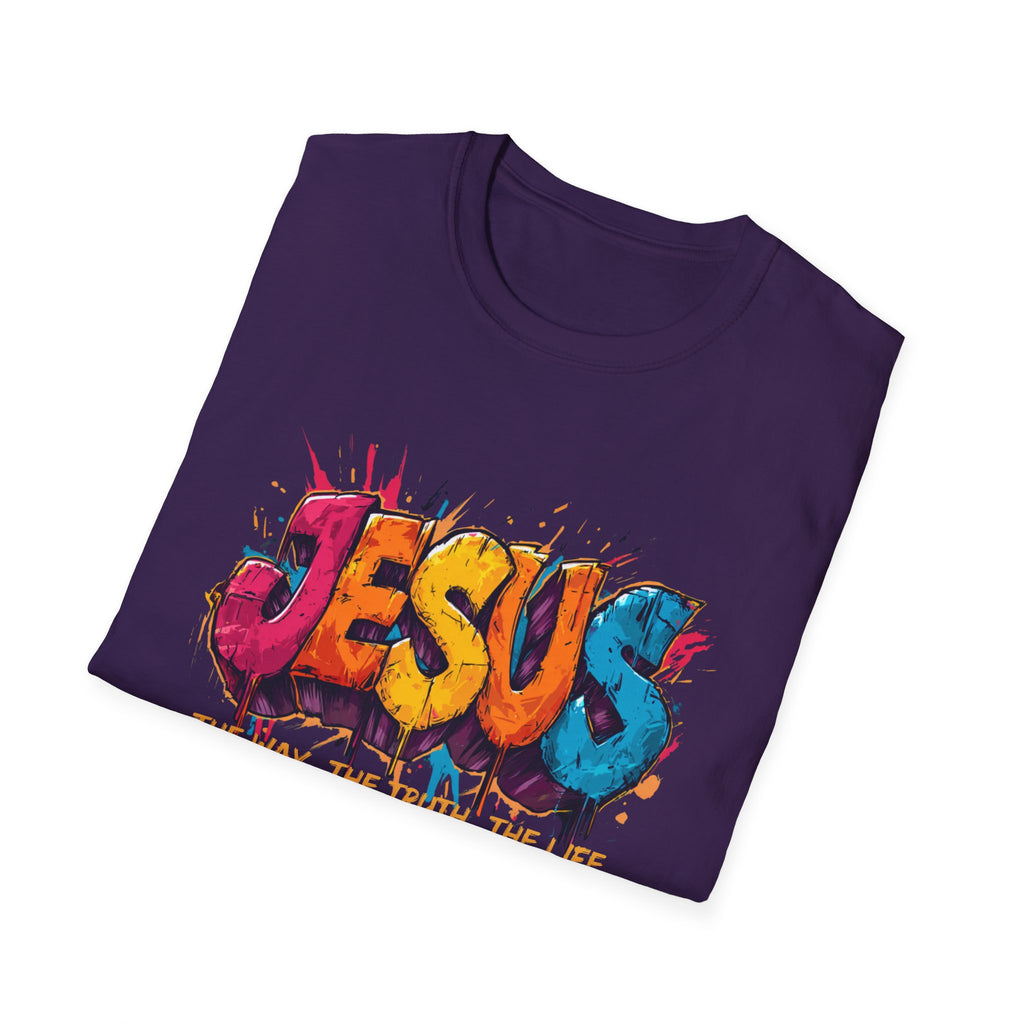 JESUS  Splash T-Shirt | Colorful Street Art Christian Tee