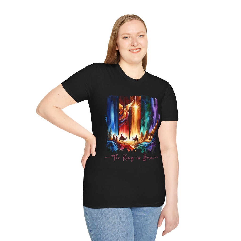 Vibrant Fantasy T-Shirt, Colorful Graphic Tee, Unisex Art Shirt, Great Gift for Fans, Unique Casual Wear, The King is Born Shirt