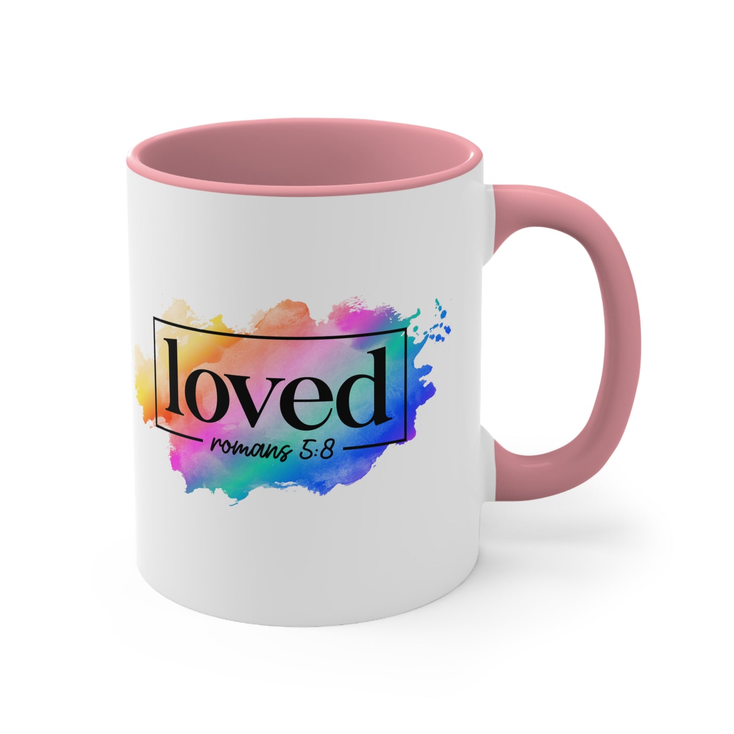 LOVED - 5 Colors Accent Coffee Mug, 11oz