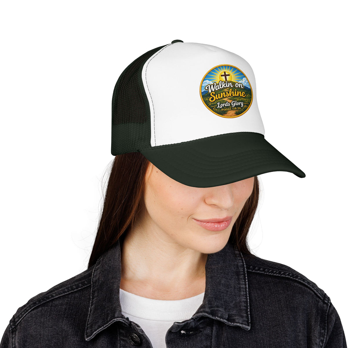 Walkin' on Sunshine Trucker Hat — 'Lord's Glory with Lori' Christian Mesh Cap