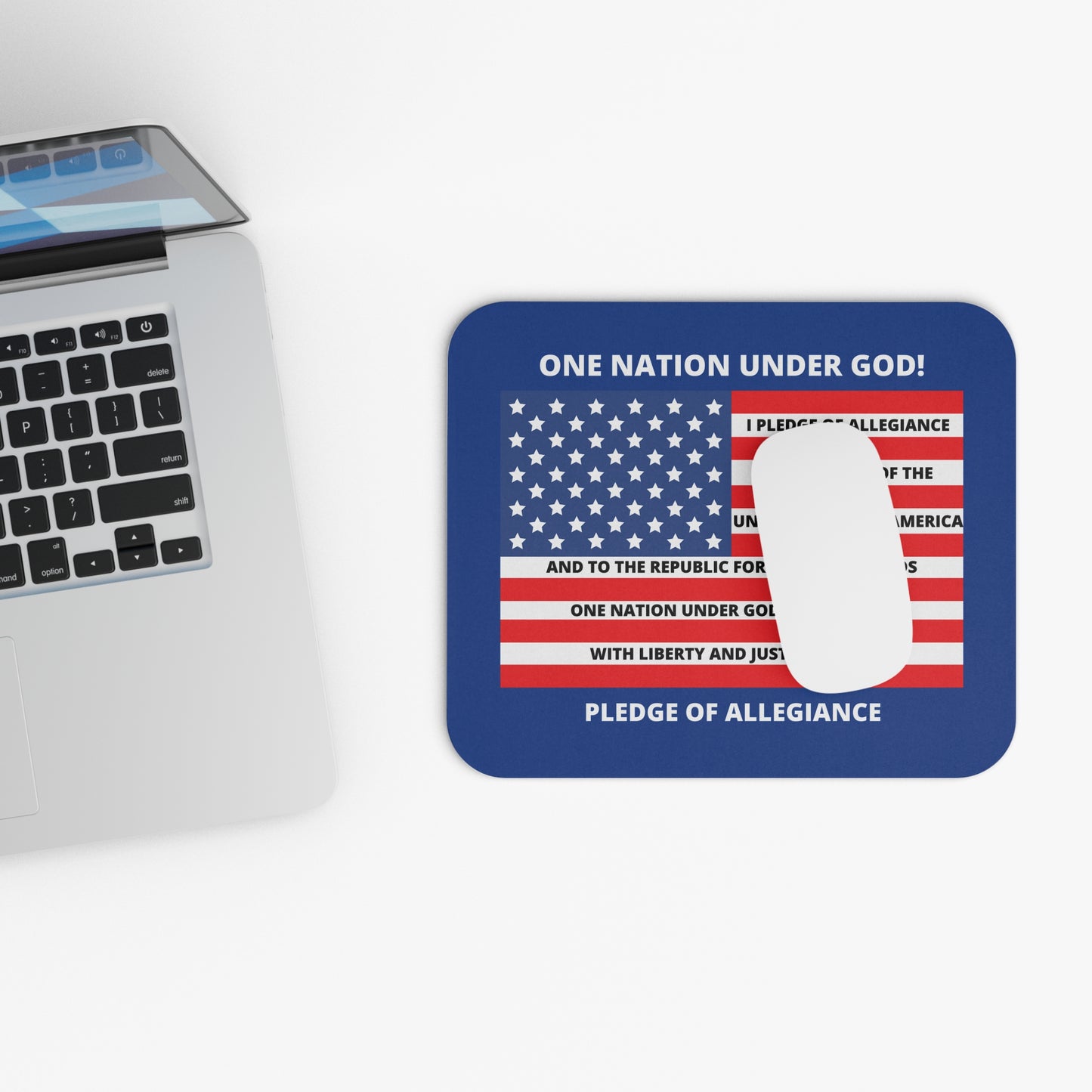 One Nation Under GOD Pledge of Allegiance Mouse Pad (Rectangle)