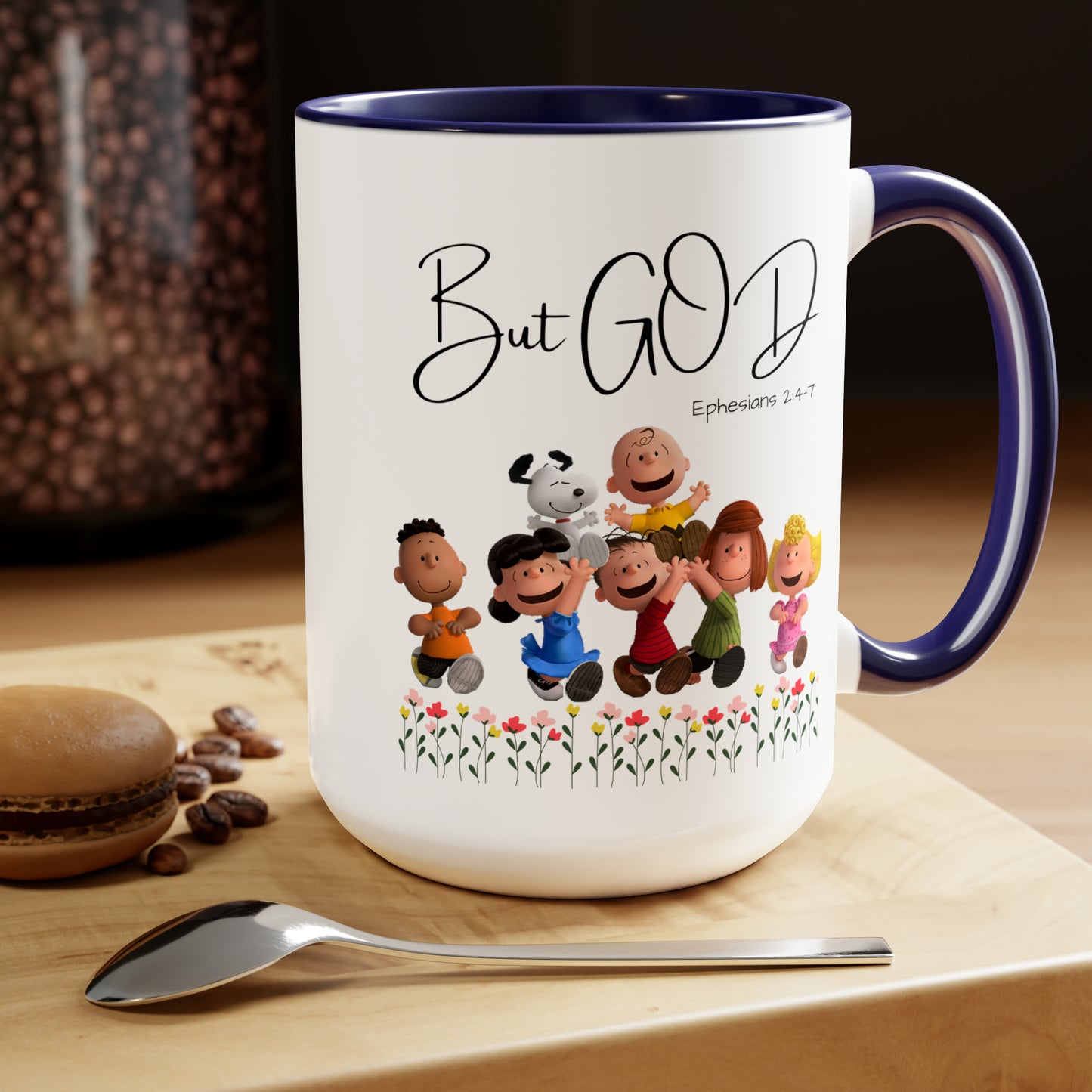 But GOD - Two-Tone Coffee Mugs, 15oz