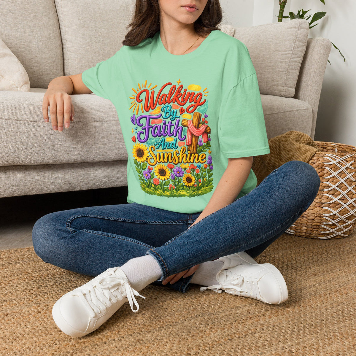 Walking By Faith and Sunshine T-Shirt