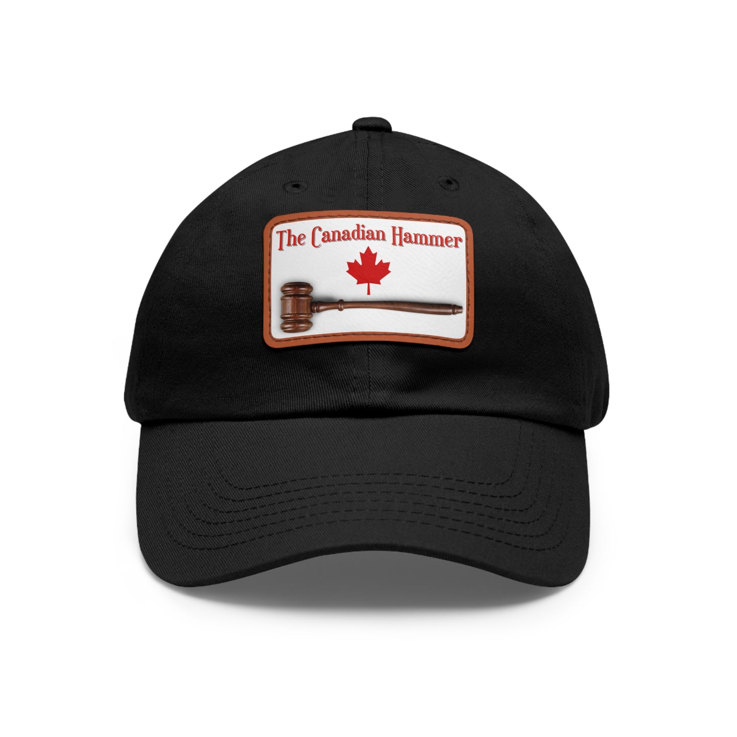 The Canadian Hammer / Barry Wunsch / #TheCanadianHammer Mom and Dad Hat with Leather Patch (Rectangle)