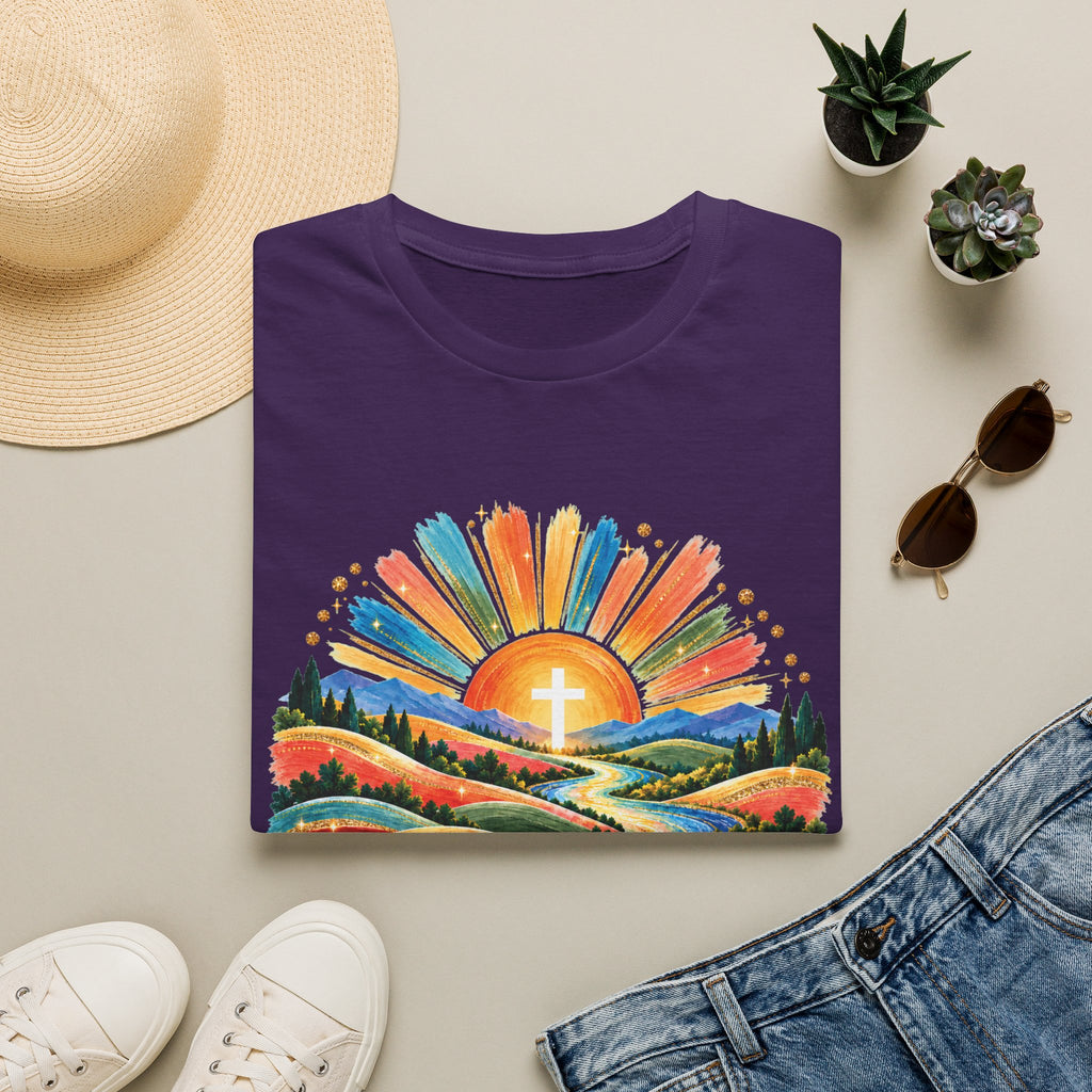 Walking On Sunshine with Lords Glory - with Lori Faith and Hope Christian Sunrise T-Shirt