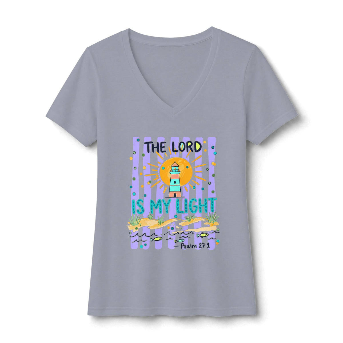 The Lord is my Light Women's Ideal V-Neck Tee