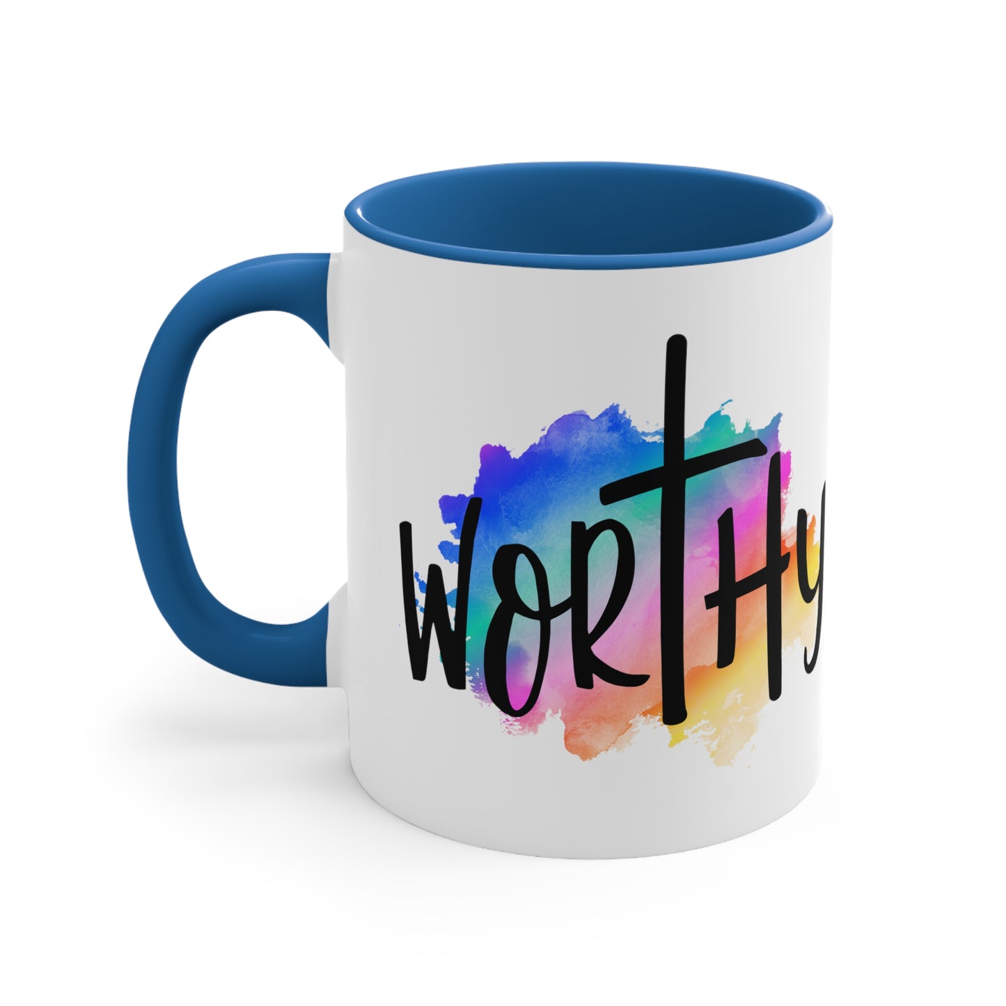 WORTHY - 5 Colors Accent Coffee Mug, 11oz