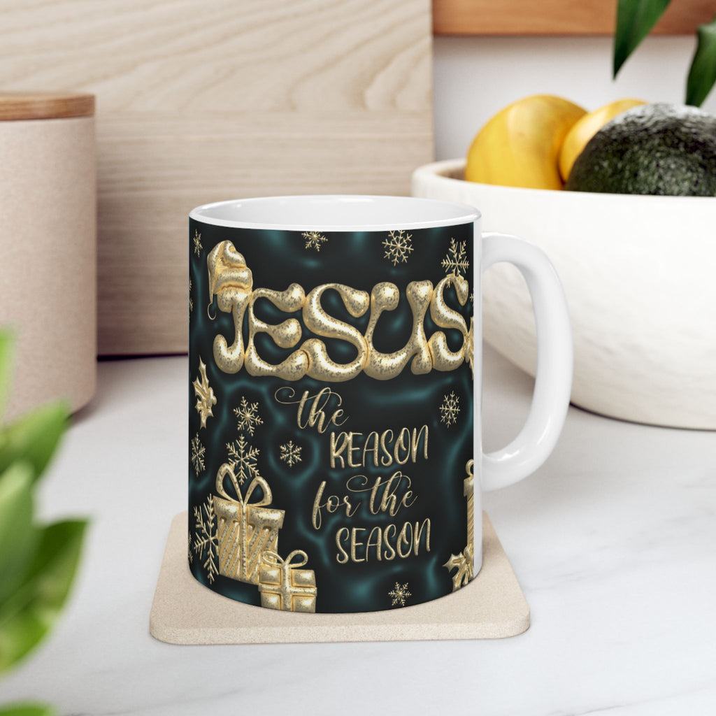 Festive Holiday Ceramic Mug | Christmas Coffee Cup, Gift for Him/Her, Seasonal Drinkware, Holiday Present, Merry X-Mas Decor
